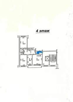 3-к квартира, вторичка, 73м2, 4/9 этаж