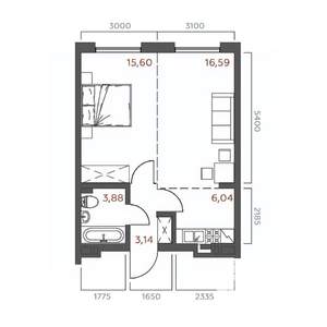 1-к квартира, строящийся дом, 45м2, 18/19 этаж