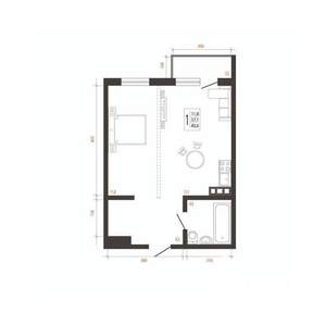 1-к квартира, вторичка, 41м2, 8/10 этаж