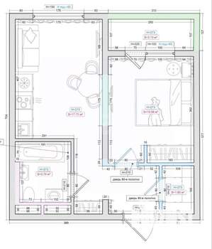 1-к квартира, вторичка, 40м2, 6/13 этаж