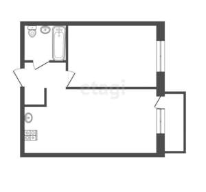 1-к квартира, вторичка, 47м2, 7/16 этаж