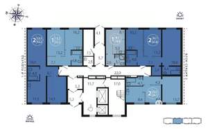 2-к квартира, вторичка, 55м2, 1/16 этаж