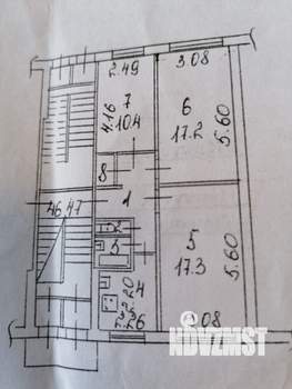 3-к квартира, вторичка, 60м2, 1/5 этаж