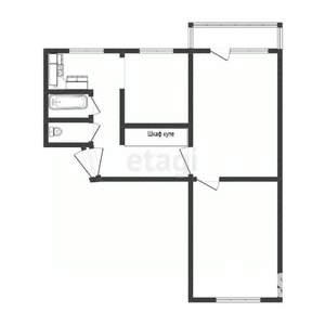 3-к квартира, вторичка, 58м2, 3/5 этаж