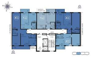 3-к квартира, вторичка, 73м2, 2/16 этаж