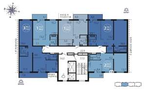 2-к квартира, вторичка, 64м2, 3/16 этаж