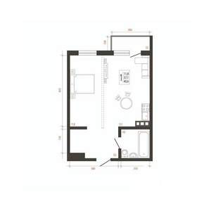 1-к квартира, вторичка, 41м2, 9/10 этаж