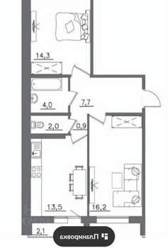 3-к квартира, вторичка, 61м2, 9/9 этаж