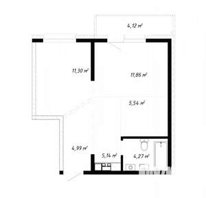 2-к квартира, вторичка, 48м2, 12/19 этаж