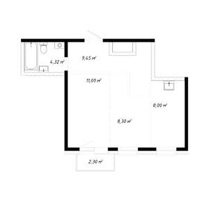 2-к квартира, вторичка, 43м2, 2/19 этаж