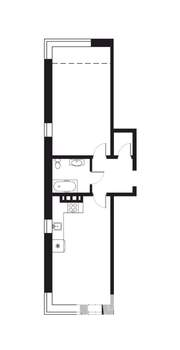 2-к квартира, вторичка, 64м2, 2/8 этаж