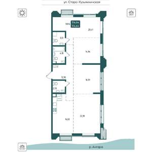 4-к квартира, вторичка, 115м2, 2/20 этаж
