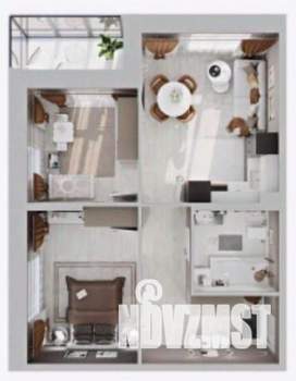 2-к квартира, вторичка, 58м2, 14/18 этаж