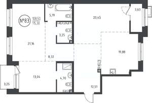 3-к квартира, вторичка, 115м2, 9/10 этаж
