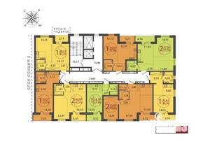 2-к квартира, строящийся дом, 60м2, 13/19 этаж