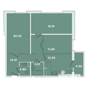 3-к квартира, вторичка, 88м2, 6/16 этаж