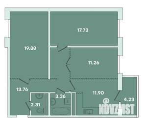 3-к квартира, вторичка, 88м2, 8/16 этаж