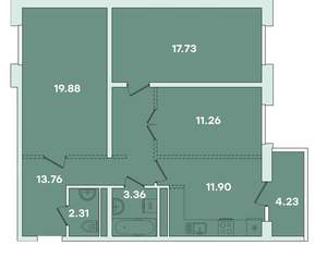 3-к квартира, вторичка, 87м2, 11/14 этаж
