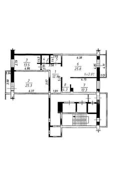 3-к квартира, вторичка, 99м2, 12/16 этаж