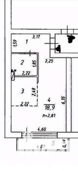 Студия квартира, вторичка, 33м2, 1/3 этаж