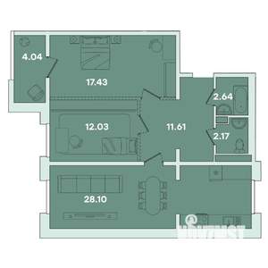 2-к квартира, вторичка, 78м2, 15/16 этаж