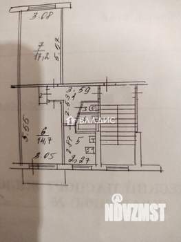 2-к квартира, вторичка, 47м2, 3/5 этаж