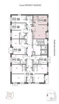 2-к квартира, строящийся дом, 56м2, 14/19 этаж