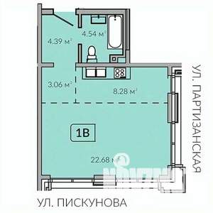 1-к квартира, строящийся дом, 42м2, 9/18 этаж