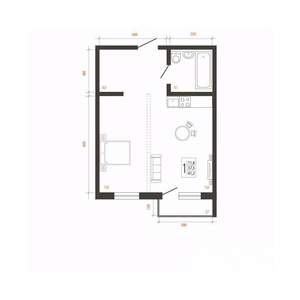 1-к квартира, вторичка, 41м2, 5/10 этаж