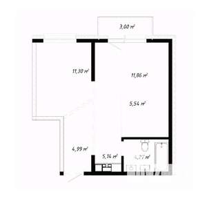 2-к квартира, вторичка, 46м2, 2/20 этаж