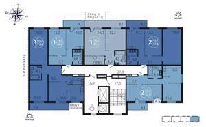 3-к квартира, вторичка, 73м2, 3/16 этаж