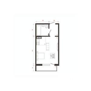 1-к квартира, вторичка, 29м2, 1/10 этаж