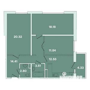 3-к квартира, вторичка, 88м2, 8/16 этаж