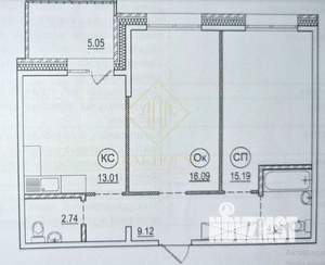 3-к квартира, вторичка, 65м2, 5/9 этаж