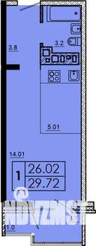 1-к квартира, вторичка, 30м2, 16/18 этаж