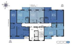 2-к квартира, вторичка, 58м2, 2/16 этаж