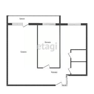 2-к квартира, вторичка, 47м2, 5/5 этаж