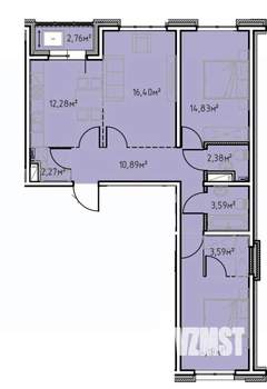 3-к квартира, вторичка, 83м2, 5/13 этаж