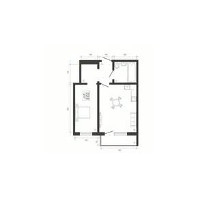 1-к квартира, вторичка, 43м2, 1/10 этаж