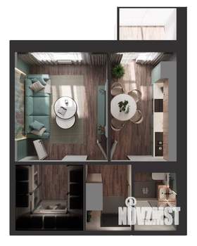 1-к квартира, вторичка, 39м2, 1/4 этаж