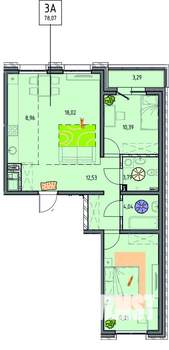 3-к квартира, вторичка, 78м2, 2/18 этаж