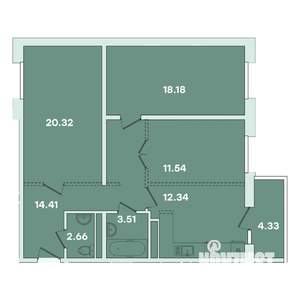 3-к квартира, вторичка, 87м2, 11/16 этаж