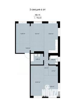 4-к квартира, вторичка, 116м2, 6/9 этаж