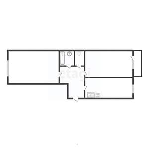 2-к квартира, вторичка, 63м2, 1/5 этаж