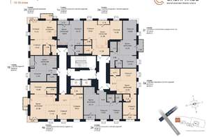 2-к квартира, вторичка, 71м2, 17/18 этаж