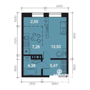 1-к квартира, вторичка, 33м2, 3/8 этаж