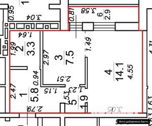 1-к квартира, вторичка, 33м2, 6/9 этаж