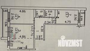 3-к квартира, вторичка, 78м2, 7/18 этаж