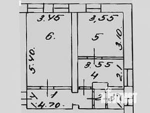 2-к квартира, вторичка, 47м2, 1/2 этаж