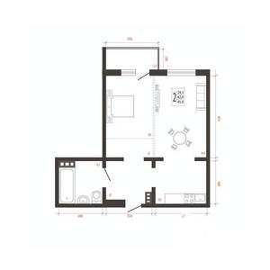 2-к квартира, вторичка, 46м2, 5/10 этаж